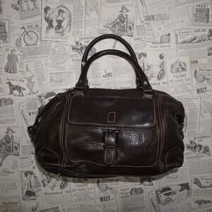 Vintage Y2K leather buckle strap 2000s femme essential purse